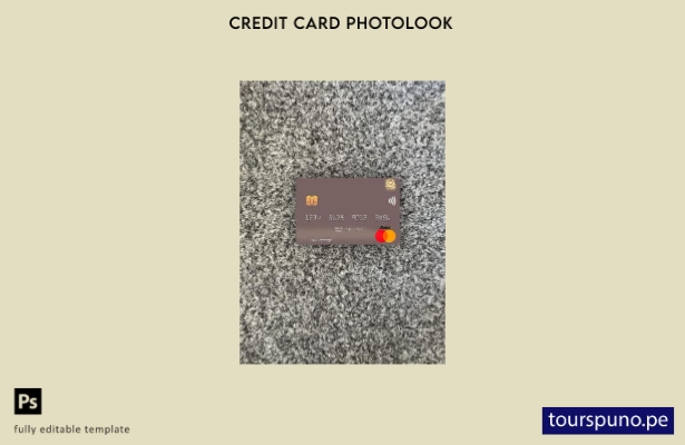 listo para imprimir plantilla frontal de aspecto fotográfico mastercard de Corea